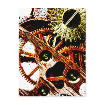 Beaten Up Clock Gears postcards by Awesome_Clothes Beaten Up Clock Gears postcards