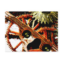 Beaten Up Clock Gears postcards by Awesome_Clothes Beaten Up Clock Gears postcards