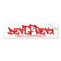 Beatfreak Bumper Sticker bumper stickers