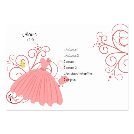 Beatiful, Beautiful Dress Business Card Template (front side)