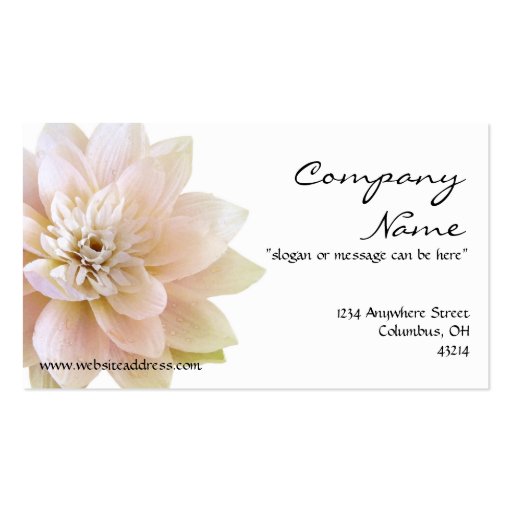 Beatiful Lotus Flower Business Card (front side)
