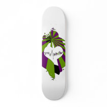 Beating Heart - Green and Purple Custom Skateboard