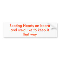 Beating Hearts on Board Bumper Stickers
