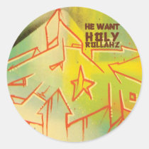 beatles graffiti round stickers