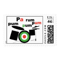 Beatnik Drummer Boy Stamp