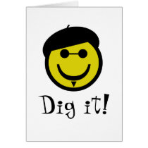 Beatnik Smiley Greeting Cards