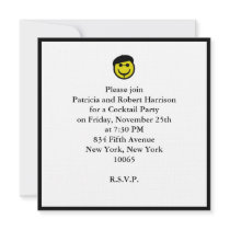 Beatnik Smiley Personalized Invitations