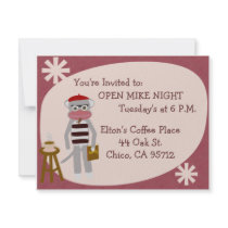 Beatnik Sock Monkey Invite