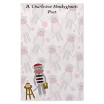 Beatnik Sock Monkey Stationery