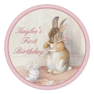 Beatrix Potter Custom Birthday DIY Cupcake Toppers Stickers by imagina
