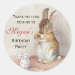 Beatrix Potter Custom Birthday Party Stickers