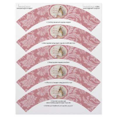 Beatrix Potter DIY Baby Shower Cupcake Wrappers Letterhead Template by imagina