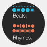 Beats n Rhymes Round Sticker
