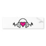 Beats of love Bumper Sticker