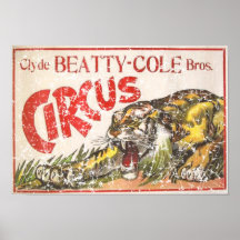 Beatty Cole Circus - 1903 - distressed Print