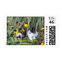 Beau in the flowers stamp