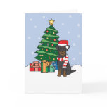 Beauceron and Christmas Tree Card