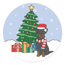 Beauceron and Christmas Tree Stickers