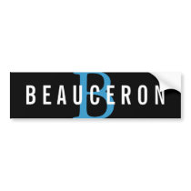 Beauceron Breed Monogram Design Bumper Stickers