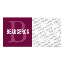 Beauceron Breed Monogram Design Photo Greeting Card