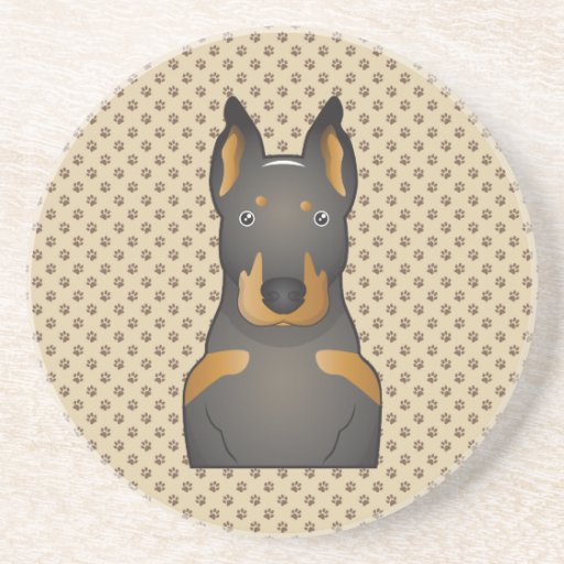 Beauceron Cartoon Portrait Drink Coaster
