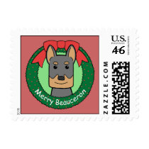Beauceron Christmas Stamp