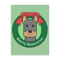 Beauceron Christmas Post Card