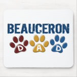 BEAUCERON DAD Paw Print Mouse Pad