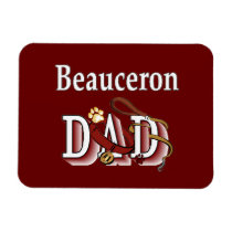 Beauceron Dad Vinyl Magnet
