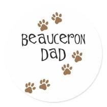 Beauceron Dad Round Stickers