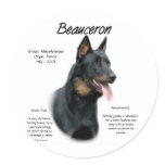 Beauceron History Design Round Sticker