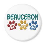 BEAUCERON MOM Paw Print Refrigerator Magnets