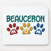 BEAUCERON MOM Paw Print Mouse Pad