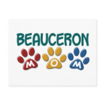 BEAUCERON MOM Paw Print Postcards