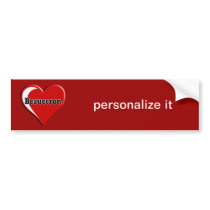 Beauceron on Heart for dog lovers Bumper Stickers