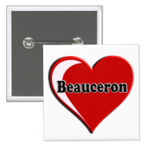 Beauceron on Heart for dog lovers Buttons