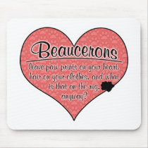 Beauceron Paw Prints Dog Humor Mouse Pad