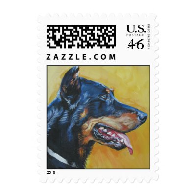 beauceron postage stamp by leecod