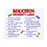 BEAUCERON Property Laws 2 Postcard