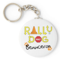 Beauceron Rally Dog Key Chain