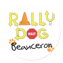 Beauceron Rally Dog Round Sticker