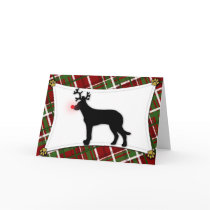 Beauceron Reindeer Christmas Card
