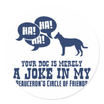Beauceron Round Stickers