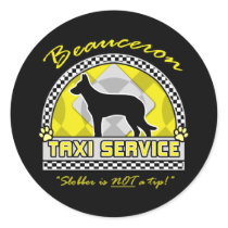 Beauceron Taxi Service Round Stickers