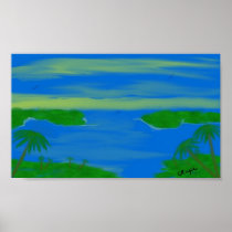 Beauiful lagoon print