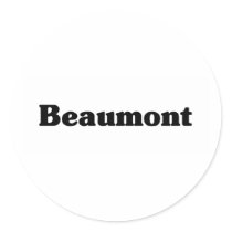 Beaumont Classic t shirts Round Sticker