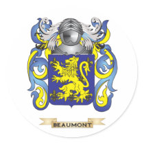 Beaumont Coat of Arms (Family Crest) Sticker