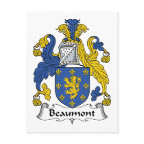 Beaumont Family Crest Postcards