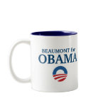 BEAUMONT for Obama custom your city personalized Coffee Mugs