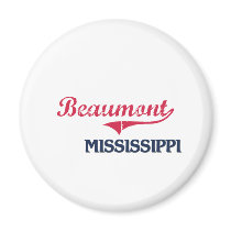 Beaumont Mississippi City Classic Fridge Magnets